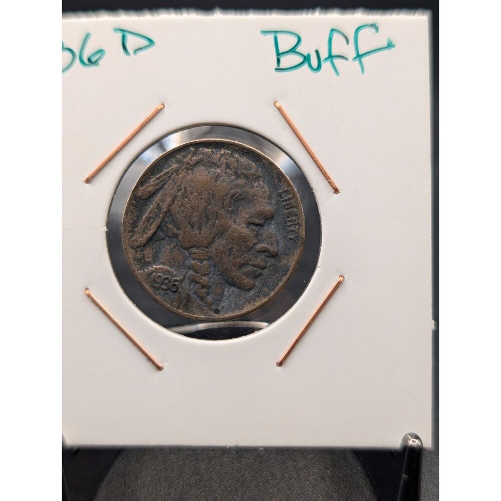 1936‑D Buffalo Nickel • Denver Mint • Nice Natural Toning • US 5c